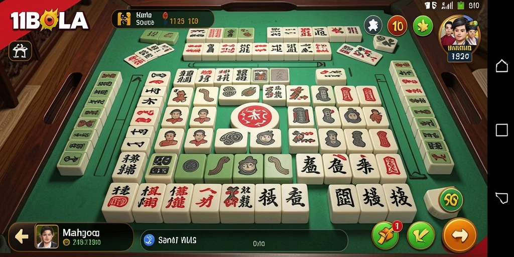 Gameplay menarik dari 11BOLA yang penuh tantangan Mahjong.