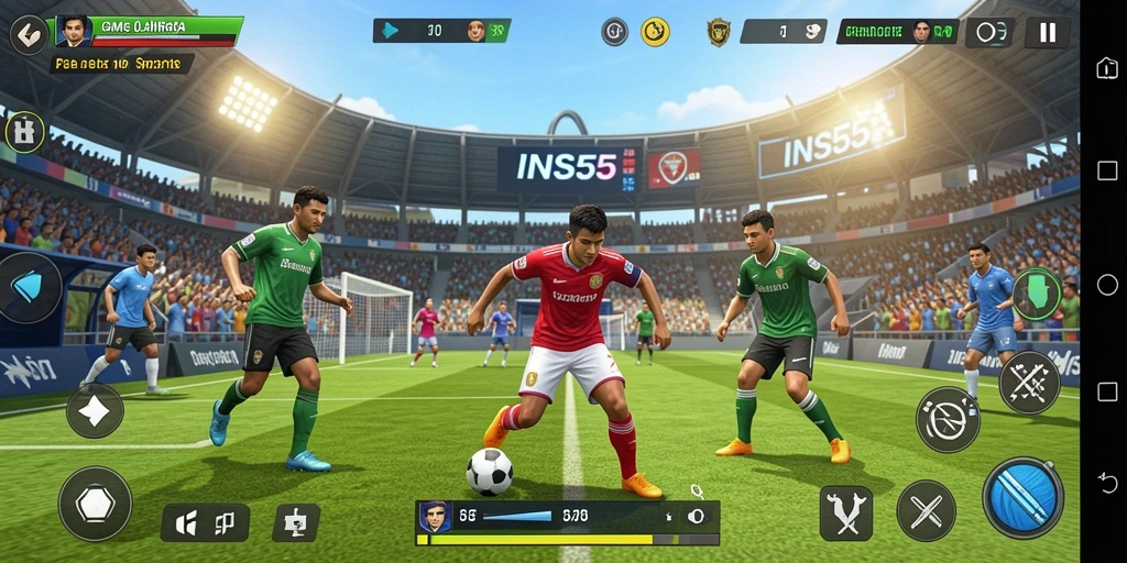 Tampilan gameplay seru dari INS55 dalam berbagai mode olahraga.