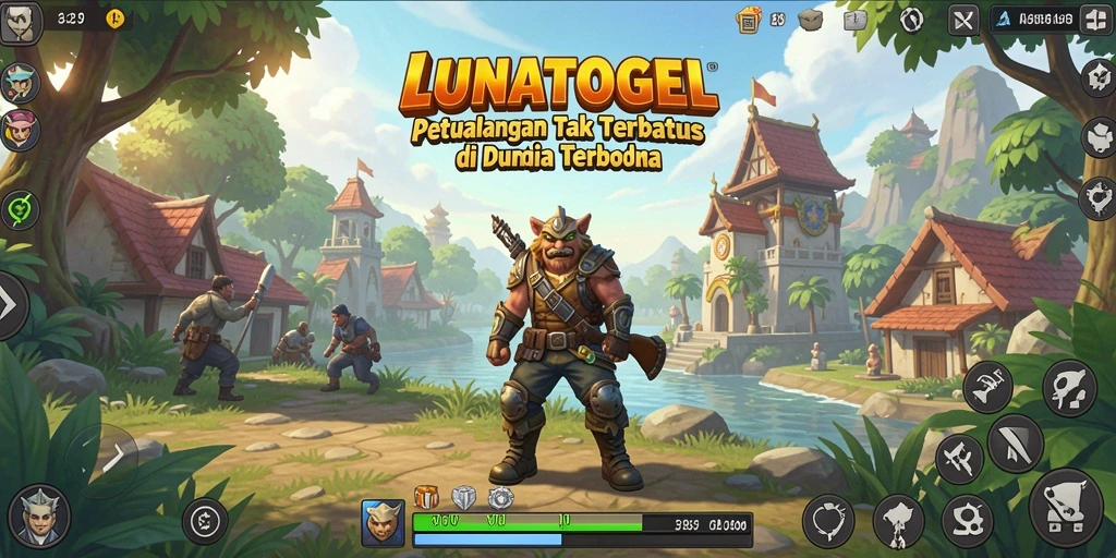 Tampilan menarik gameplay Open World LUNATOGEL dengan eksplorasi tak terbatas.