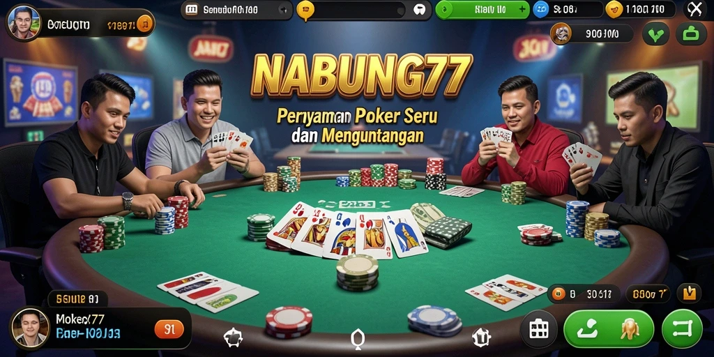 Tampilan gameplay seru di aplikasi NABUNG77.