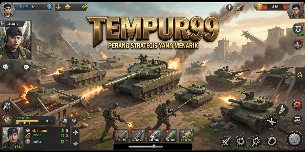 Tampilan strategi pertempuran epik di TEMPUR99.