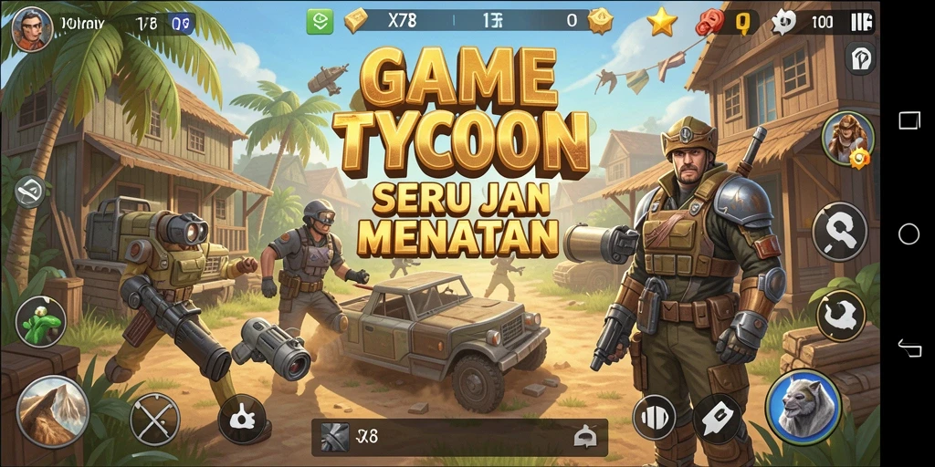 Gameplay menarik X78 yang menunjukkan pembangunan bisnis Tycoon.
